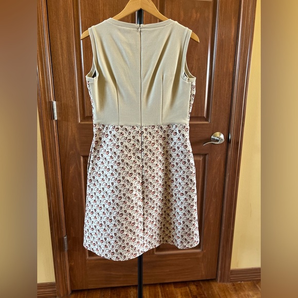 Weekend MaxMara Dress Floral Pink Beige Size L - Picture 6 of 16